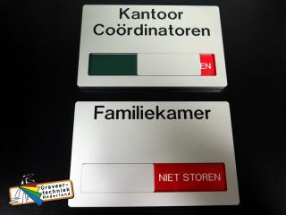 Schuifhouder niet storen en met koptekst 150x95mm